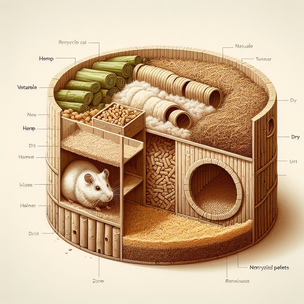 Litière naturelle pour rongeurs, sans poudre aux yeux