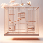 Cage idéale pour perruche, longue et sécurisée